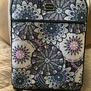 Vera Bradley Black and Purple Floral Luggage
